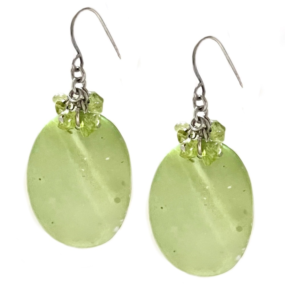 Bohemian Style Opulently Oasis Green Earrings